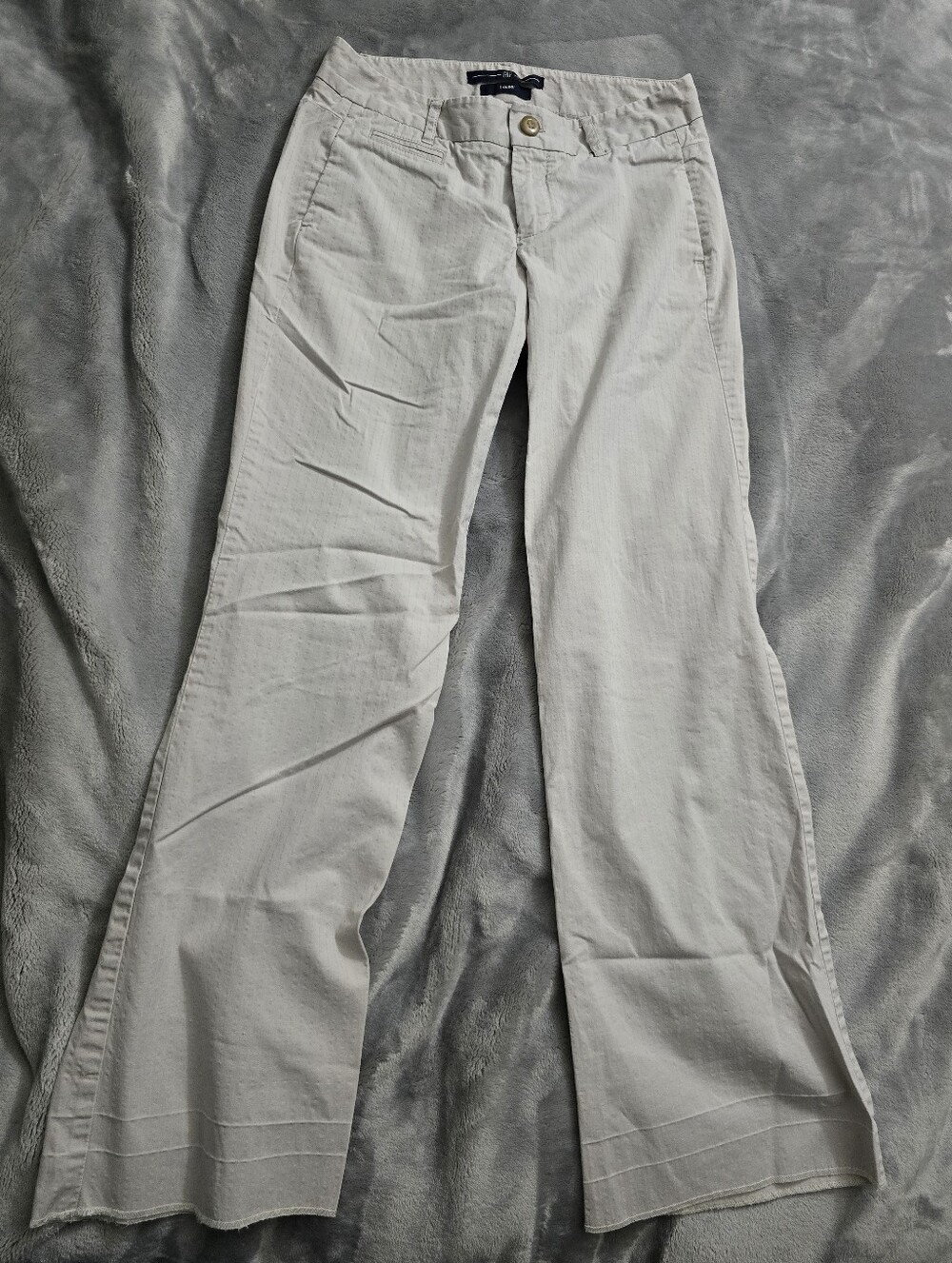 GAP Women's Light Beige Wide-Leg Trousers Size 0 XS